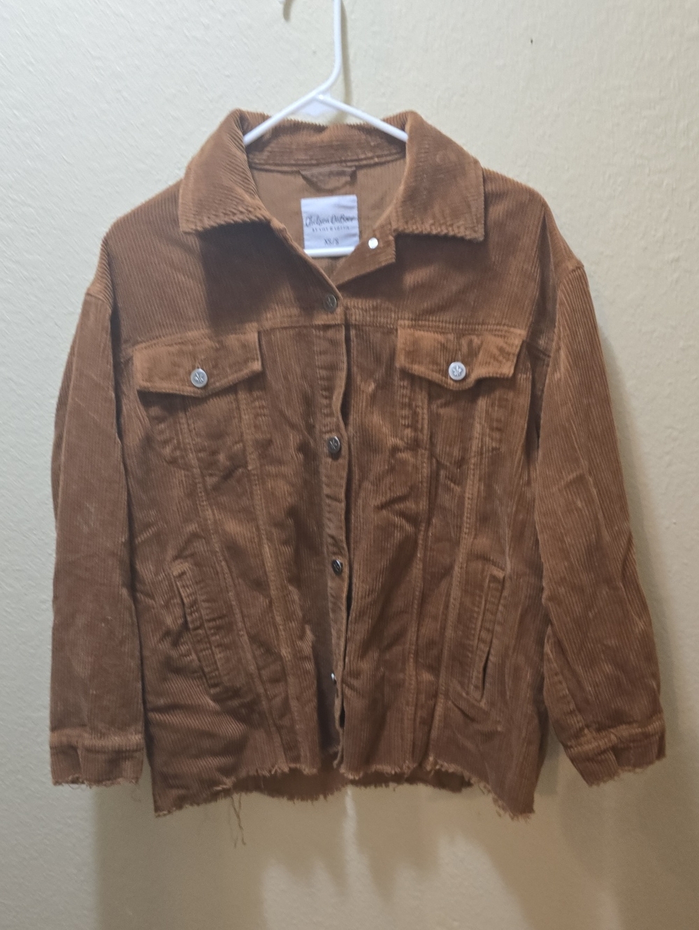 Like New Chelsea DeBoer by Lily & Lottie Caramel Brown Corduroy Shacket  XS/S